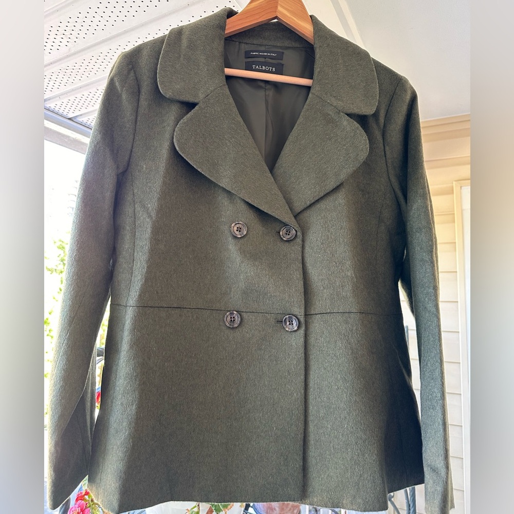 Talbots Double Breasted Italian Wool Jacket - Size 12